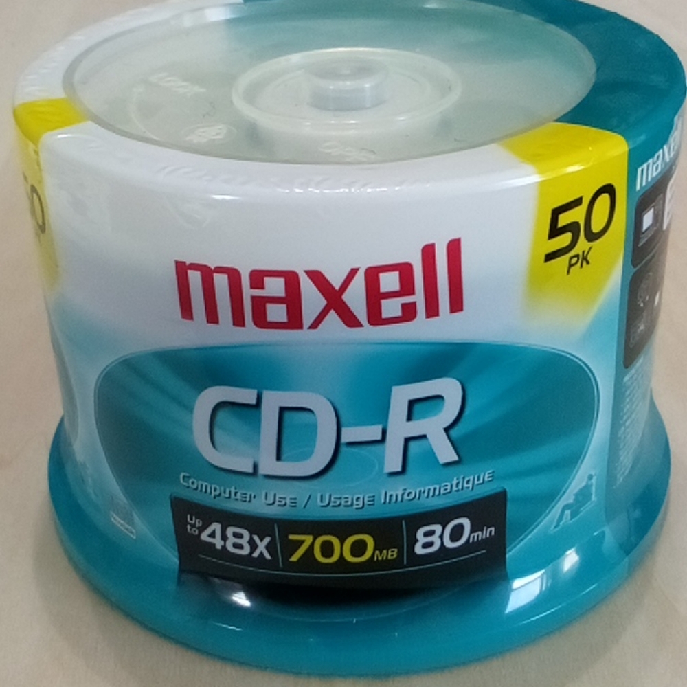 NEW Maxwell Up to 48x CD-R 50 Pack Spindle
